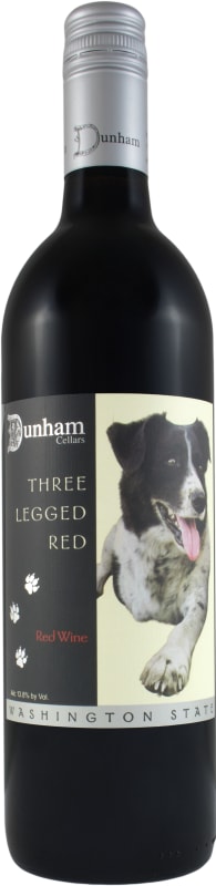 Dunham Cellars Three Legged Red 2017 Front Bottle Shot