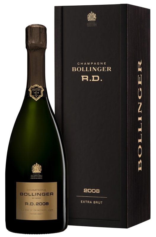 Bollinger R.D. Extra Brut with Gift Box 2008 Front Bottle Shot