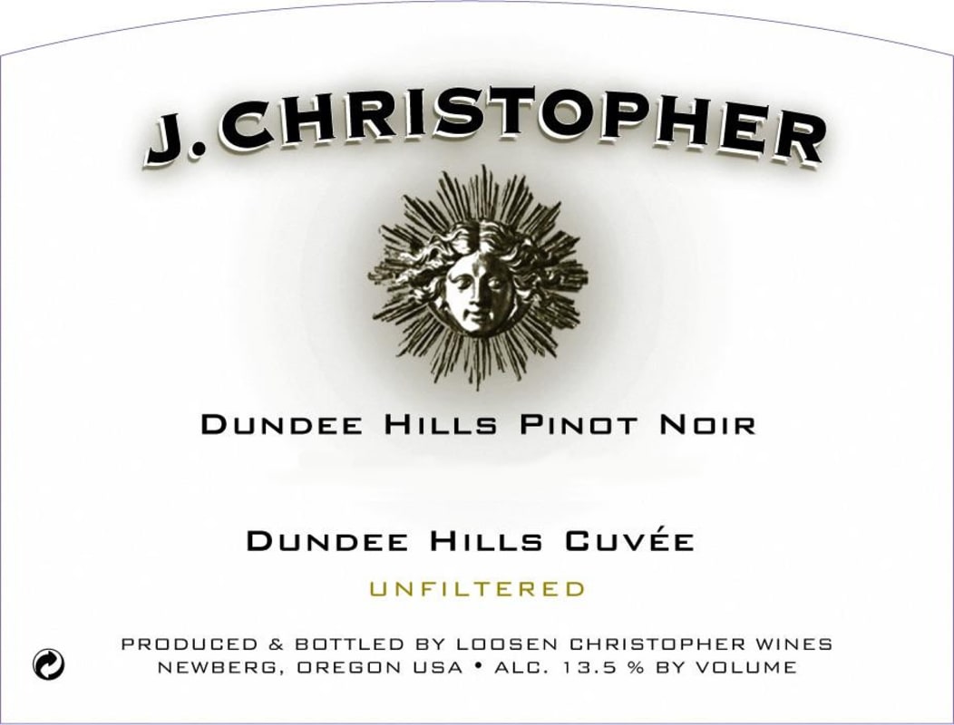 J. Christopher Dundee Hills Cuvee Pinot Noir 2014 Front Label