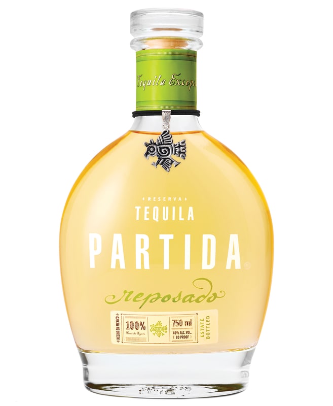 Partida Reposado Tequila Front Bottle Shot