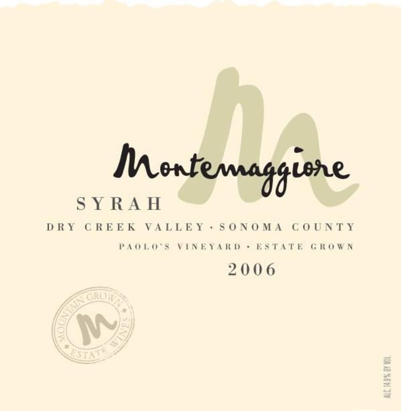 Montemaggiore Paulos Vineyard Syrah 2006 Front Label