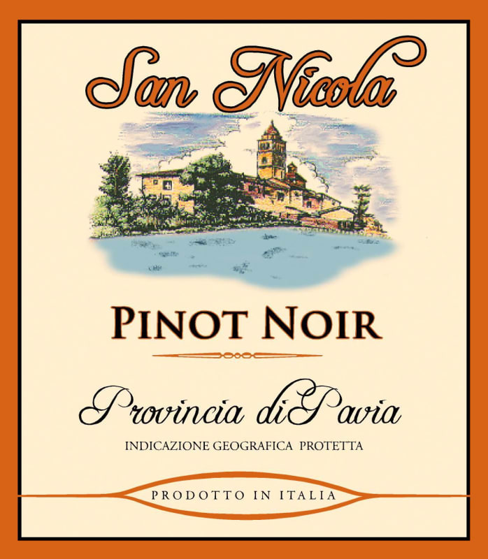 San Nicola Provincia di Pavia Pinot Noir 2016 Front Label