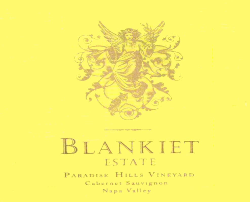 Blankiet Estate Paradise Hills Vineyard Cabernet Sauvignon 2003 Front Label