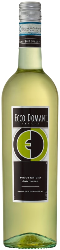 Ecco Domani Pinot Grigio 2018 Front Bottle Shot