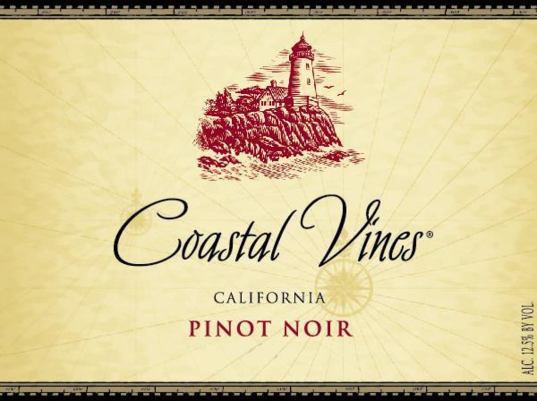 Coastal Vines Cellars Pinot Noir 2016 Front Label