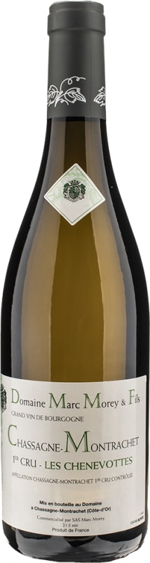 Domaine Marc Morey Chassagne-Montrachet Les Chenevottes Premier Cru 2022 Front Bottle Shot