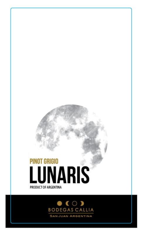 Bodegas Callia Lunaris Pinot Grigio 2016 Front Label