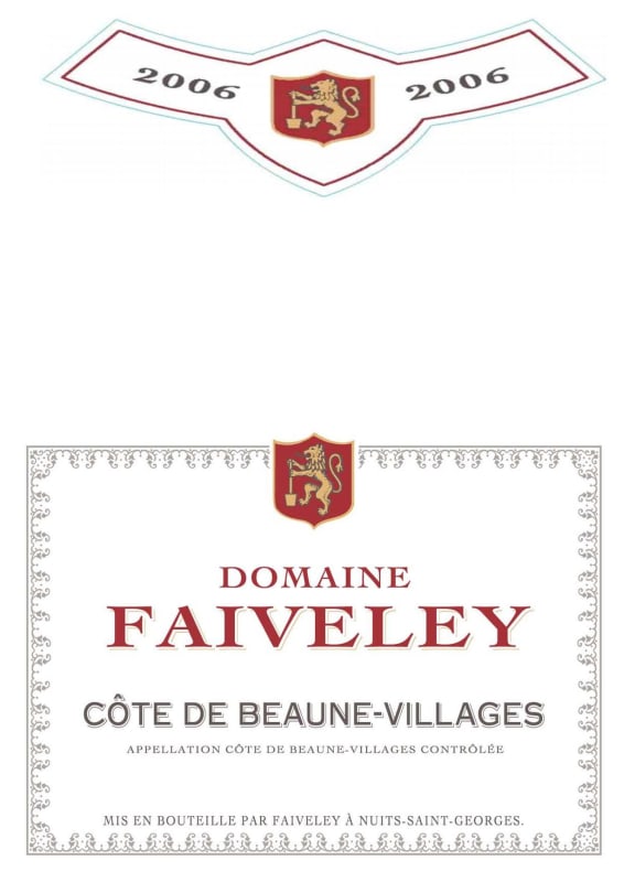 Faiveley Cote de Beaune-Villages Rouge 2006 Front Label
