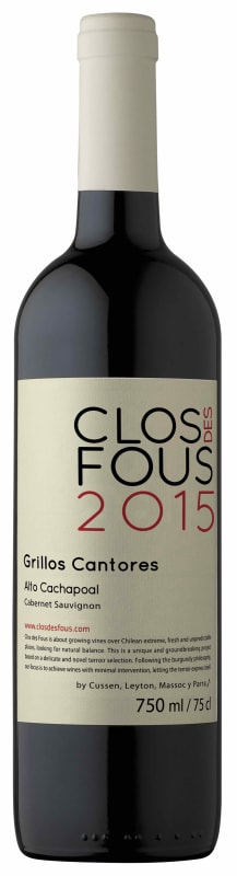 Clos des Fous Grillos Cantores Cabernet Sauvignon 2015 Front Bottle Shot