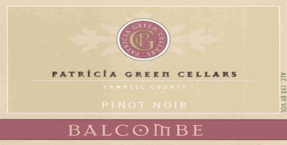 Patricia Green Balcombe Pinot Noir 2003 Front Label