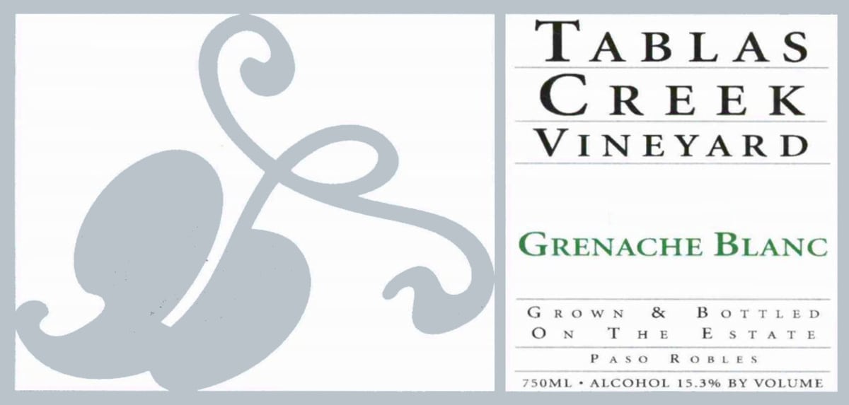 Tablas Creek Grenache Blanc 2004 Front Label