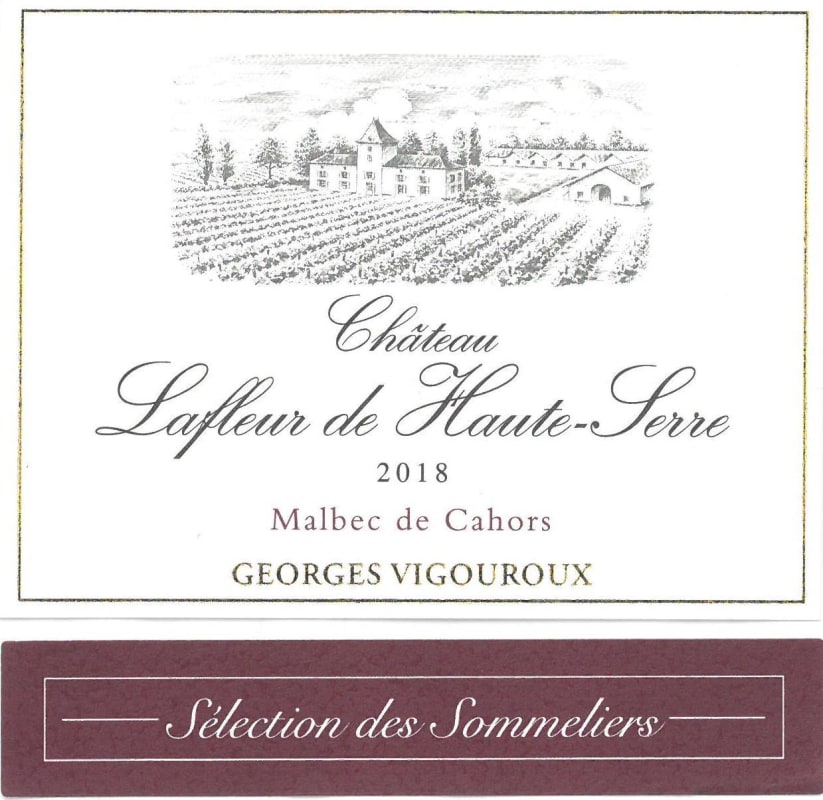 Georges Vigouroux Chateau Lafleur de Haute-Serre 2018 Front Label