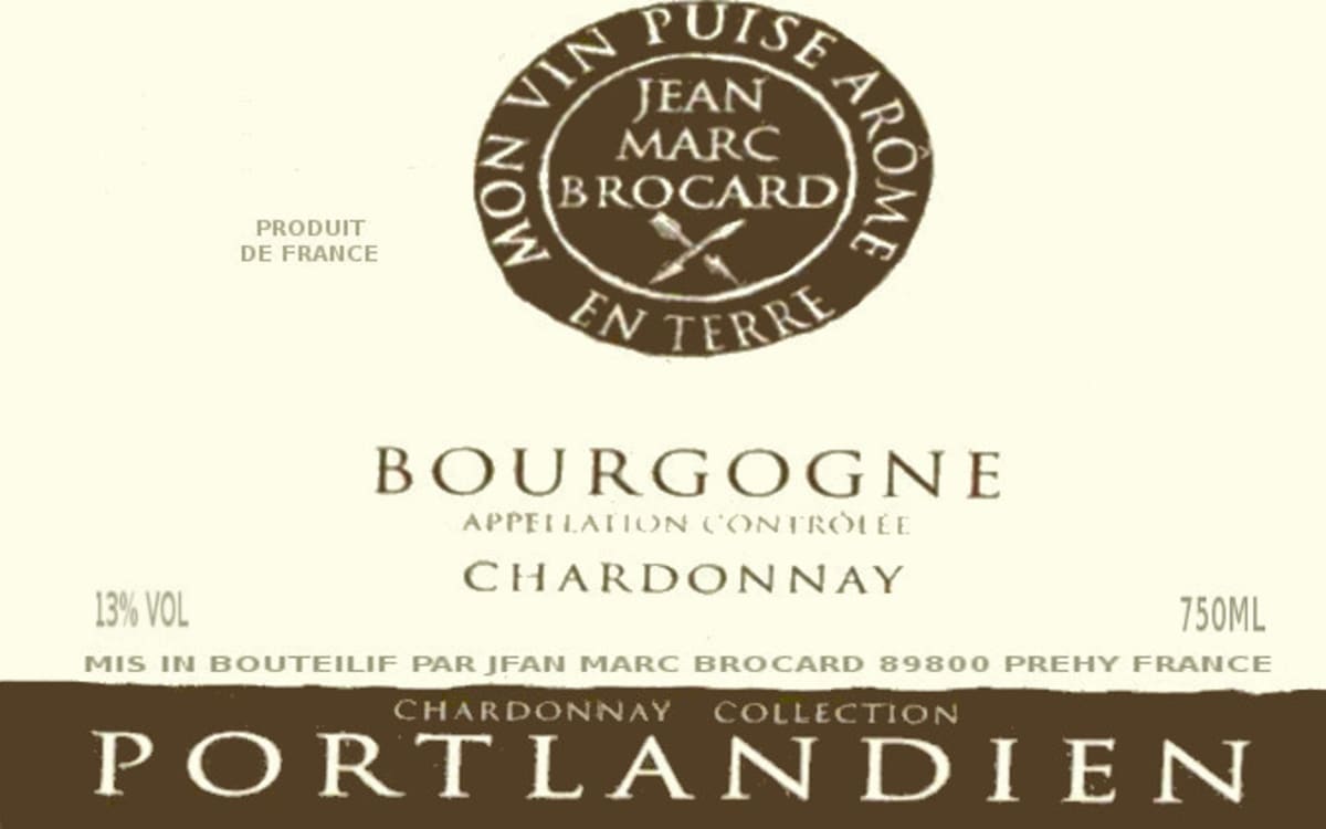 Brocard Bourgogne Portlandien Chardonnay 2014 Front Label