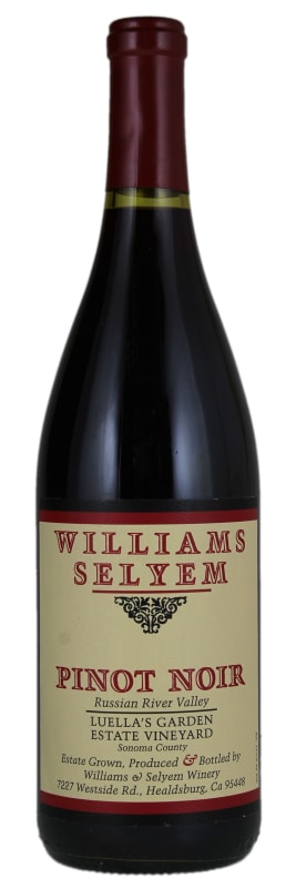 Williams Selyem Luella's Garden Estate Vineyard Pinot Noir 2016 Front Bottle Shot