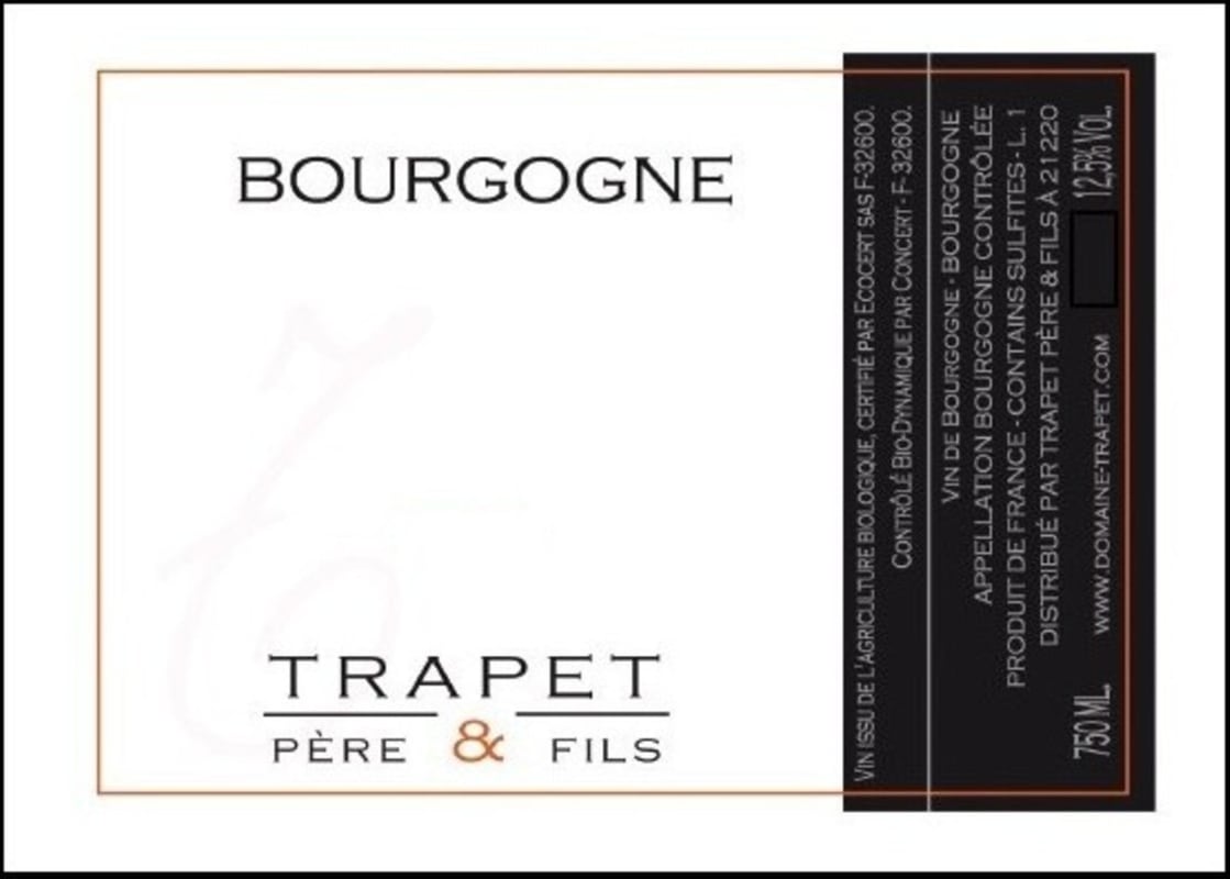 Domaine Trapet Pere et Fils Bourgogne Rouge 2018 Front Label