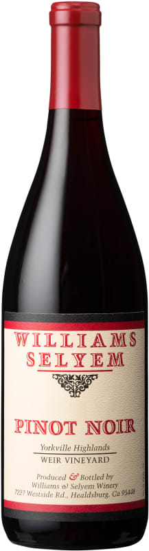 Williams Selyem Weir Vineyard Pinot Noir 2012 Front Bottle Shot