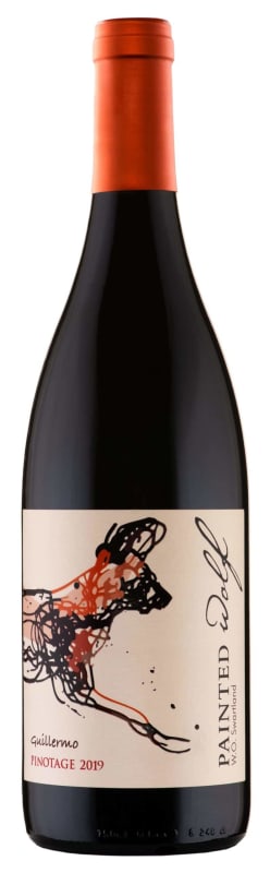 Painted Wolf Guillermo Pinotage 2019 Front Bottle Shot
