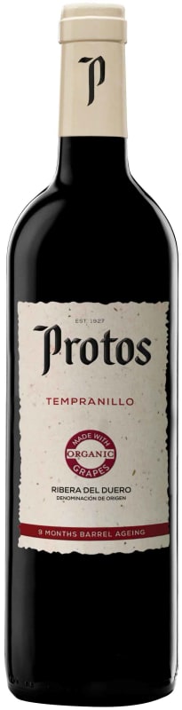 Protos Organic Tempranillo 2019 Front Bottle Shot