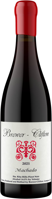 Brewer-Clifton Machado Pinot Noir 2021 Front Bottle Shot