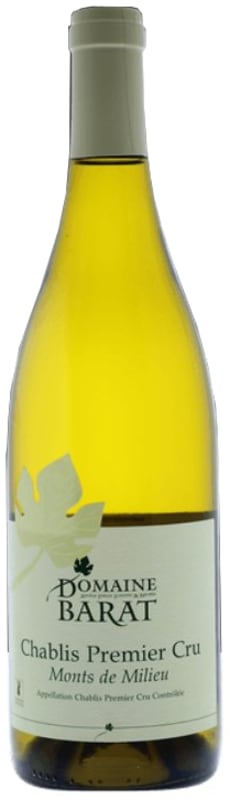 Domaine Barat Chablis Monts de Milieu Premier Cru 2014 Front Bottle Shot