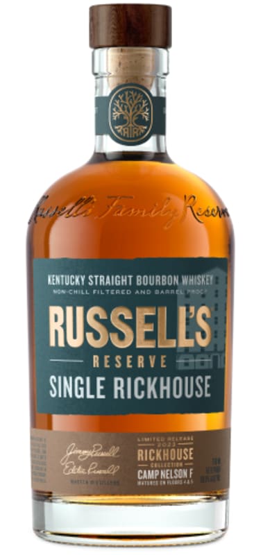 Russell's Reserve Single Rickhouse Camp Nelson F Bourbon Whiskey Front Bottle Shot