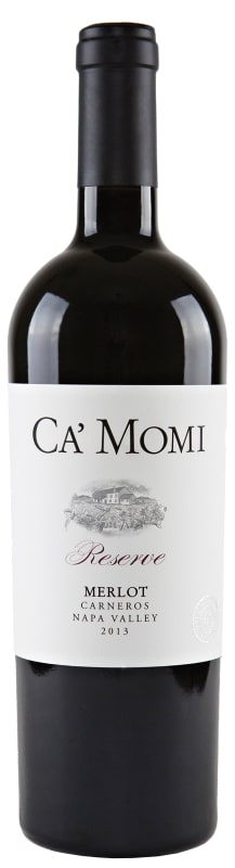 Ca' Momi Winery Reserve Merlot 2013 Front Bottle Shot