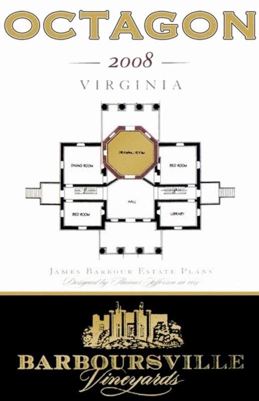 Barboursville Octagon 2008 Front Label