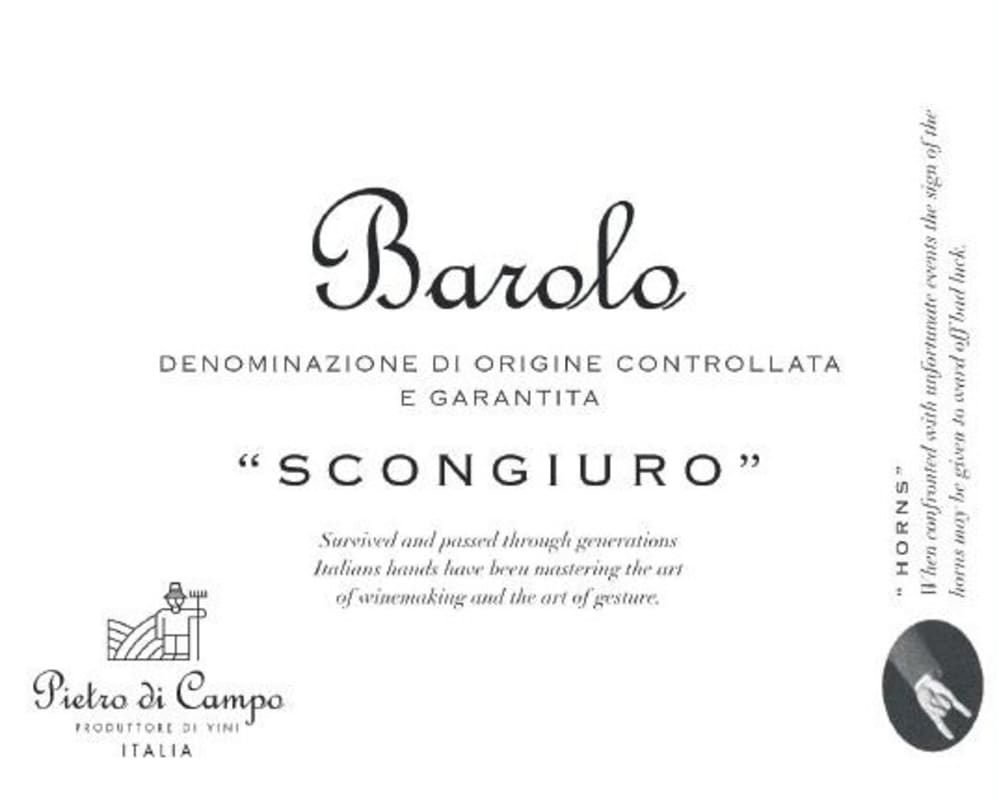Pietro di Campo Barolo Scongiuro 2011 Front Label