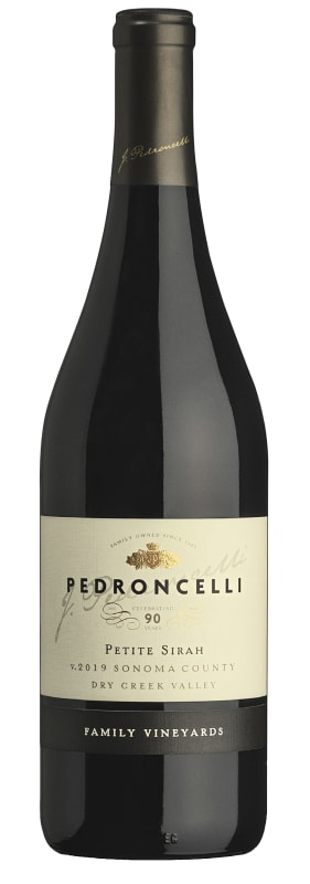 Pedroncelli Estate Vineyards Petite Sirah 2020 Front Bottle Shot