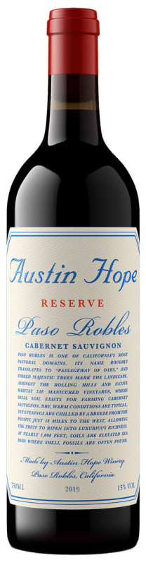 Austin Hope Reserve Cabernet Sauvignon 2019 Front Bottle Shot