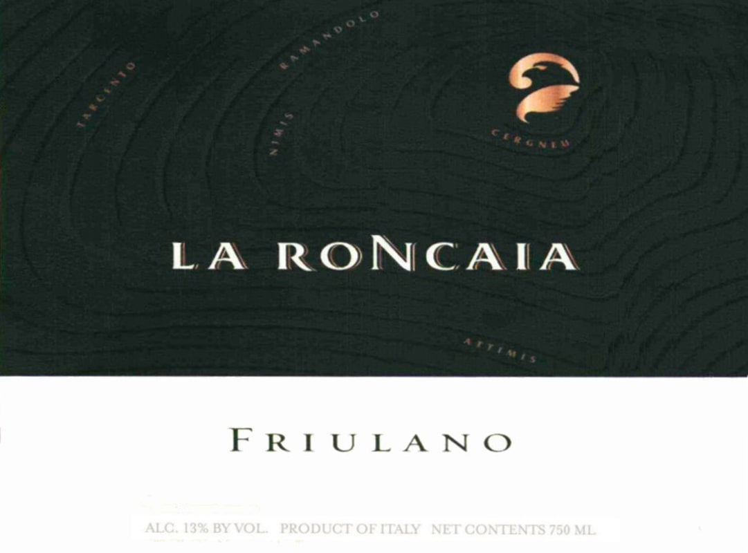Fantinel La Roncaia Friulano 2009 Front Label