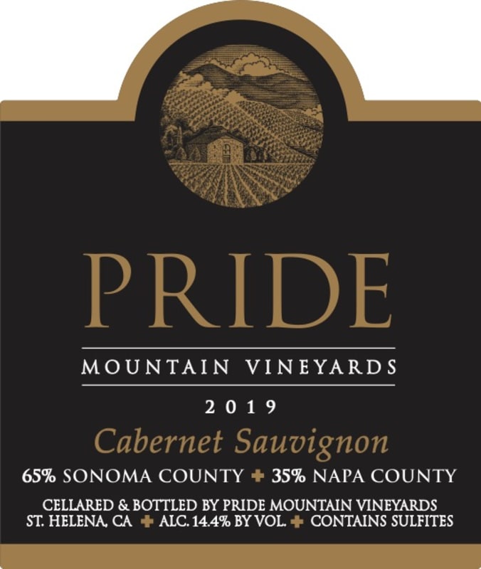 Pride Mountain Vineyards Cabernet Sauvignon (375ML half-bottle) 2019 Front Label