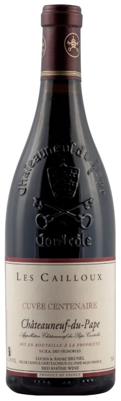 Les Cailloux Chateauneuf-du-Pape Les Cailloux Cuvee Centenaire (Lucien et Andre Brunel) 2001 Front Bottle Shot