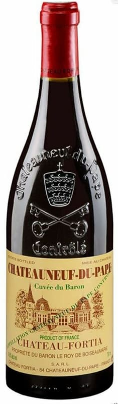 Chateau Fortia Cuvee du Baron Chateauneuf-du-Pape 2013 Front Bottle Shot