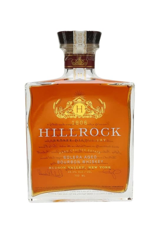 Hillrock Cabernet Finished Solera Aged Bourbon Whiskey Front Bottle Shot