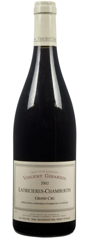 Vincent Girardin Latricieres-Chambertin Grand Cru 2002 Front Bottle Shot