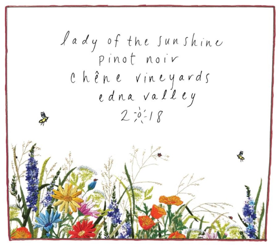 Lady of the Sunshine Chene Vineyard Pinot Noir 2018 Front Label