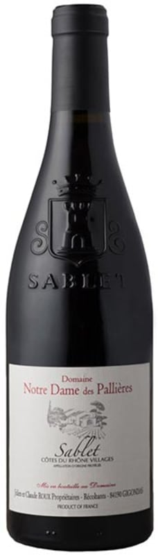 Notre Dame des Pallieres Cotes du Rhone Villages Sablet L'Olivet 2019 Front Bottle Shot