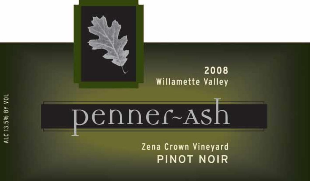 Penner-Ash Zena Crown Vineyard Pinot Noir 2008 Front Label