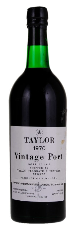 Taylor Fladgate Porto 1970 Front Bottle Shot