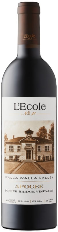 L'Ecole 41 Pepper Bridge Vineyard Apogee 2015 Front Bottle Shot
