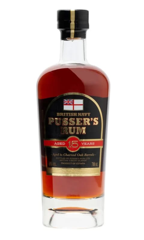 British Navy Pusser's 15 Year Rum Front Bottle Shot