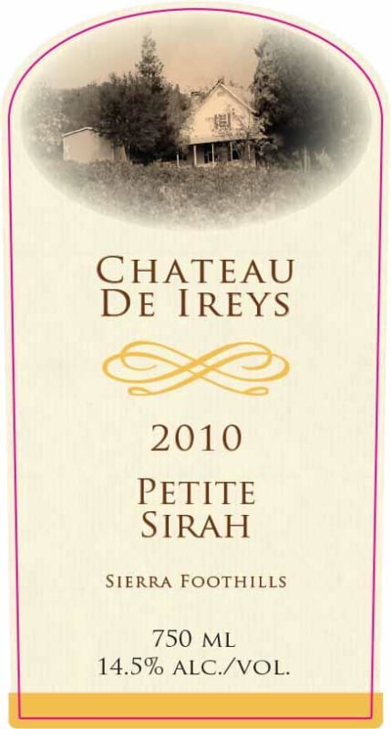 Irish Family Vineyards Chateau de Ireys Petite Sirah 2010 Front Label