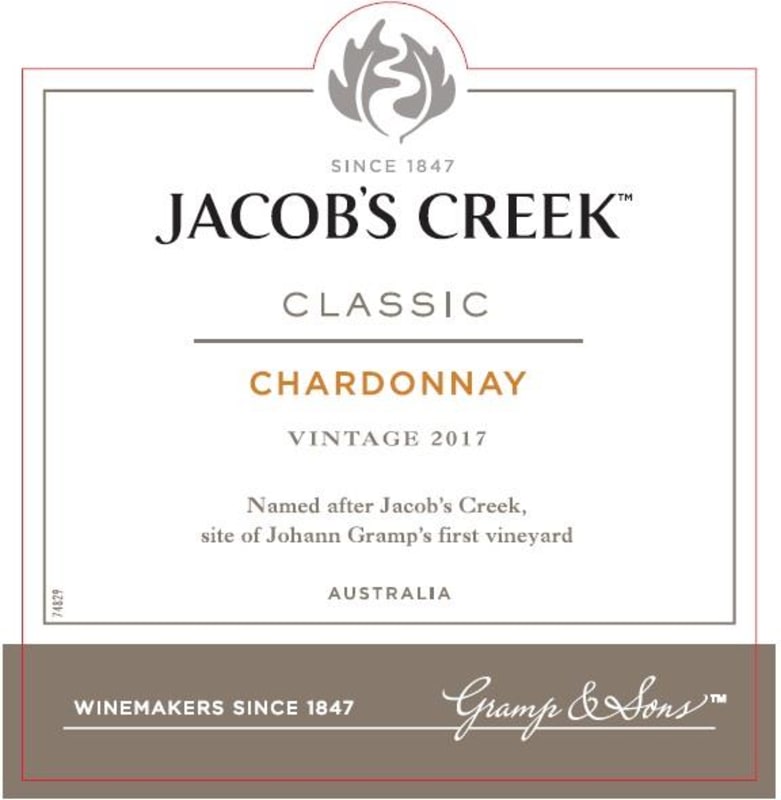 Jacob's Creek Classic Chardonnay 2017 Front Label