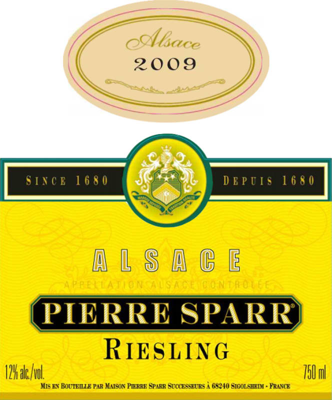 Pierre Sparr Alsace Selection Riesling 2009 Front Label