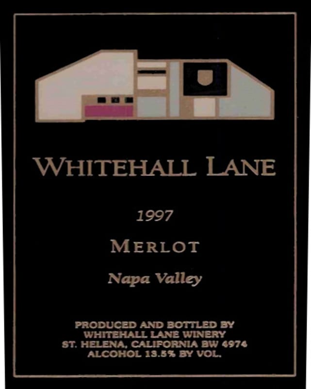 Whitehall Lane Napa Valley Merlot 1997 Front Label