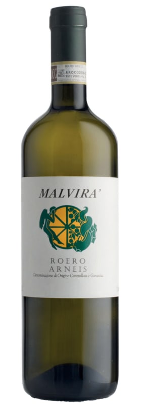 Malvira Roero Arneis 2019 Front Bottle Shot