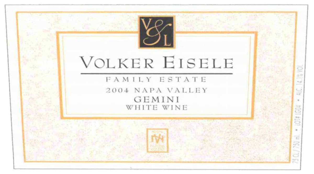 Volker Eisele Gemini White 2004 Front Label