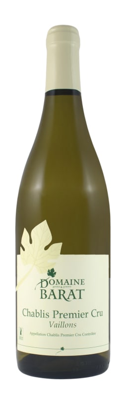 Domaine Barat Chablis Vaillons Premier Cru 2024 Front Bottle Shot