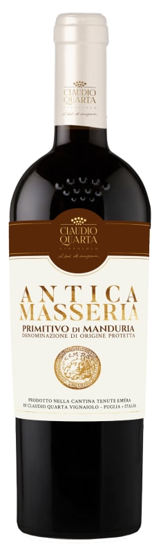 Claudio Quarta Tenuta Emera Primitivo di Manduria Antica Masseria 2021 Front Bottle Shot